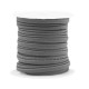 Stitched elastic Ibiza cord 4mm Dark grey
